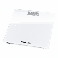 Grundig Personenwaage Digitale Körperwaage aus Glas ? Waage mit LCD Display Tragkraft bis 180 kg Einheiten kg  28x28 cm Glass