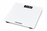 Grundig Personenwaage Digitale Körperwaage aus Glas ? Waage mit LCD Display Tragkraft bis 180 kg Einheiten kg  28x28 cm Glass