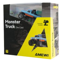 Amewi RC Monstertruck DieCast 1:64 RTR blau/orange /6+