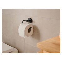 tesa Toilettenpapierhalter MOON schwarz