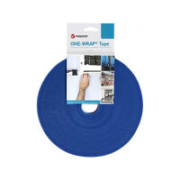 VELCRO One Wrap Band 10 mm breit, blau, 25 m