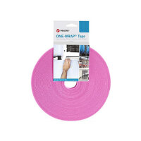 VELCRO One Wrap Band 10 mm breit, rosa, 25 m