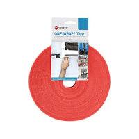 VELCRO One Wrap Band 16 mm breit, rot, 25 m