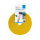 VELCRO One Wrap Band 20 mm breit, gelb, 25 m