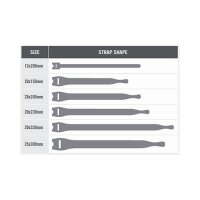 VELCRO One Wrap Strap 13mm x 200mm, 100 Stck, schwarz