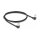 Delock RJ45 Netzwerkkabel Cat.6A S/FTP Slim 90° unten / unten gewinkelt 1 m schwarz