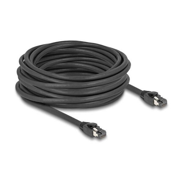 Delock RJ45 Netzwerkkabel Cat.8.1 S/FTP 10 m bis 40 Gbps schwarz
