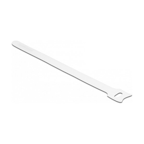 Delock Klett-Kabelbinder L 200 x B 12 mm weiß 10 Stück