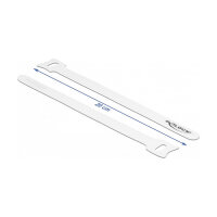 Delock Klett-Kabelbinder L 200 x B 12 mm weiß 10...