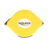 Delock RJ45 Aufrollkabel Cat.6A STP 1,5 m schwarz / gelb