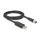 Delock M8 A-kodiert 3 Pin Serielles Anschlusskabel mit FTDI Chipsatz, USB 2.0 Typ-A Stecker zu M8 RS-232 Stecker 1,8 m schwarz