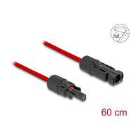Delock DL4 Solar Flachbandkabel Stecker zu Buchse 60 cm rot