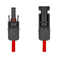 Delock DL4 Solar Flachbandkabel Stecker zu Buchse 60 cm rot