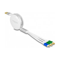 Delock USB 3 in 1 Aufrollladekabel Typ-A zu Micro USB / 2...