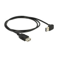 Delock Verlängerungskabel EASY-USB 2.0 Typ-A Stecker gewinkelt oben / unten > USB 2.0 Typ-A Buchse schwarz 1 m