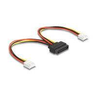 Delock SATA Stromkabel 15 Pin Stecker zu 2 x Floppy 4 Pin...