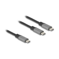 Delock USB-C™ Y-Kabel 1 x Stecker zu 2 x Stecker PD...