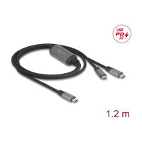 Delock USB-C™ Y-Kabel 1 x Stecker zu 2 x Stecker PD...