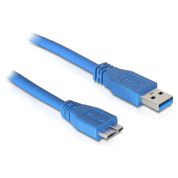 Delock USB 5 Gbps Kabel Typ-A Stecker zu Typ Micro-B Stecker 5 m blau