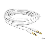 Delock Kabel Klinke 3,5 mm 4 Pin Stecker > Stecker 5 m