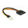 Delock Stromkabel SATA 15 Pin Buchse > 4 Pin Floppy Stecker 15 cm