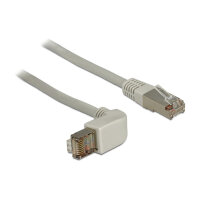 Delock Netzwerkkabel RJ45 Cat.6A S/FTP oben gewinkelt / gerade 1 m