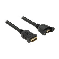 Delock Kabel HDMI-A Buchse > HDMI-A Buchse zum Einbau 4K 30 Hz 0,25 m