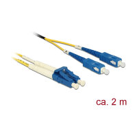 Delock Kabel Lichtwellenleiter LC > SC Singlemode OS2 2 m