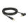 Delock Klinkenkabel 3,5 mm 3 Pin Stecker > Stecker gewinkelt 3 m schwarz