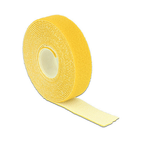 Delock Klettband auf Rolle L 3 m x B 20 mm gelb