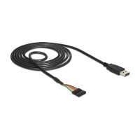 Delock Konverter USB 2.0 Stecker > TTL 6 Pin Pinheader Buchse 1,8 m (5 V)