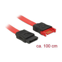 Delock SATA 6 Gb/s Verlängerungskabel 100 cm rot