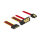 Delock Kabel SATA 6 Gb/s 7 Pin Buchse + SATA 15 Pin Strom Stecker > SATA 22 Pin Buchse unten gewinkelt Metall 30 cm