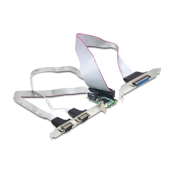 Delock Mini PCIe I/O PCIe full size 2 x Seriell RS-232, 1 x Parallel