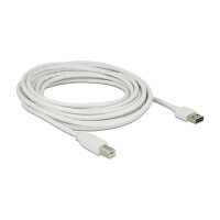 Delock Kabel EASY-USB 2.0 Typ-A Stecker > USB 2.0 Typ-B Stecker 5 m weiß