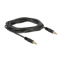 Delock Klinkenkabel 3,5 mm 3 Pin Stecker > Stecker 3 m schwarz