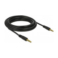Delock Klinkenkabel 3,5 mm 5 Pin Stecker zu Stecker 5 m schwarz