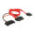 Delock Kabel Slim SATA Buchse > SATA 7 Pin + SATA 15 Pin 5 V 30 cm
