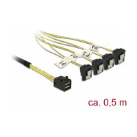 Delock Kabel Mini SAS HD SFF-8643 > 4 x SATA 7 Pin...