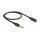 Delock Klinkenverlängerungskabel 3,5 mm 4 Pin Stecker zu Buchse 0,5 m schwarz