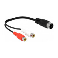 Delock DIN Kabel Diodenstecker 5 Pin zu 2 x Cinch Buchse...