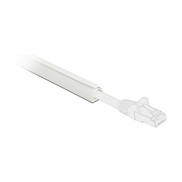 Delock Kabelkanal Mini selbstschließend selbstklebend 12 x 12 mm - Länge 1 m weiß