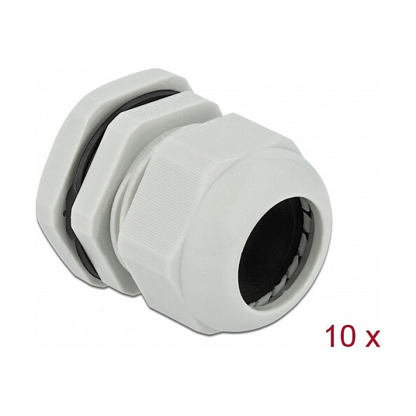 Delock Kabelverschraubung PG29 10 Stück grau