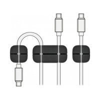 Delock Kabelhalter Kombi Set 3 Stück schwarz
