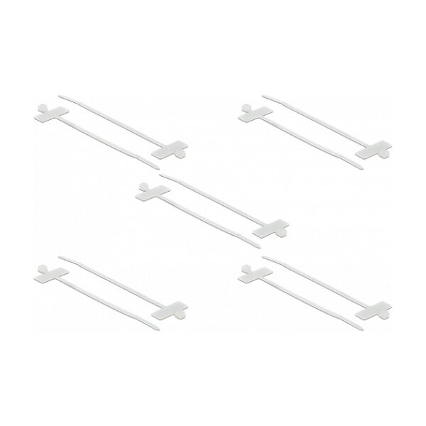 Delock Kabelbinder mit Beschriftungsfeld L 100 x B 2,5 mm weiß 10 Stück