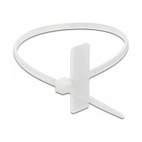 Delock Kabelbinder mit Beschriftungsfeld L 100 x B 2,5 mm weiß 10 Stück