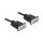 Delock RS-232 Kabel Seriell D-Sub 9 Buchse zu Buchse Nullmodem mit schmalem Steckergehäuse - Full Handshaking - 2 m