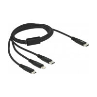 Delock USB Ladekabel 3 in 1 USB Type-C™ zu Lightning™ / Micro USB / USB Type-C™ 1 m