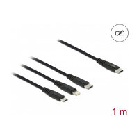 Delock USB Ladekabel 3 in 1 USB Type-C™ zu Lightning™ / Micro USB / USB Type-C™ 1 m