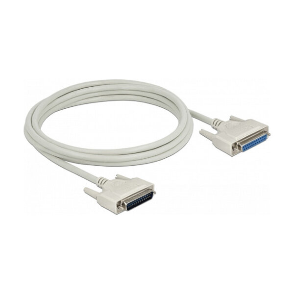 Delock Serielles Kabel D-Sub 25 Stecker zu Buchse 3 m